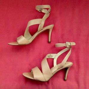 Nine West Nude Strappy Heels